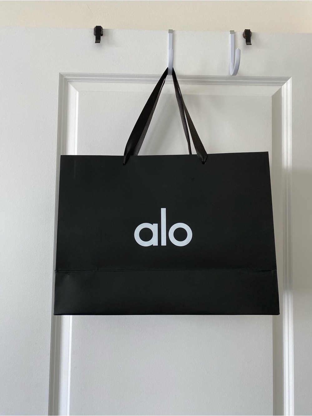 ALO Yoga Black Tote with White Logo